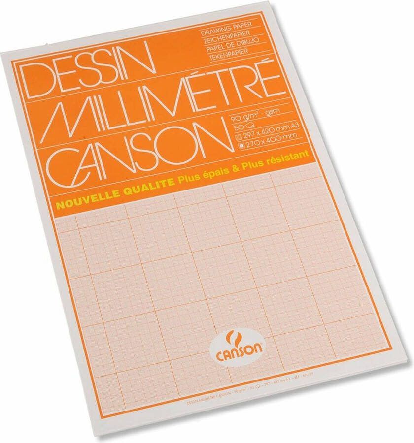 Canson Millimeterblok A3 lichtbruin