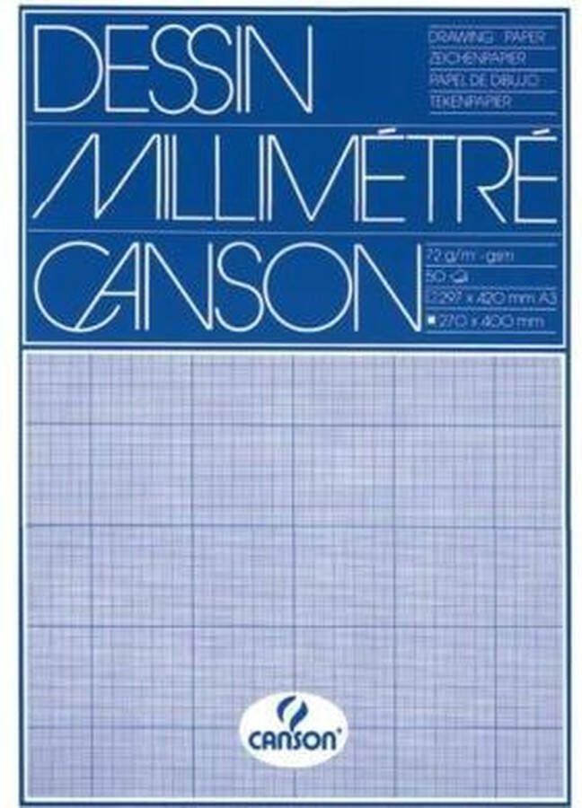 Canson Millimeterblok A4 blauw
