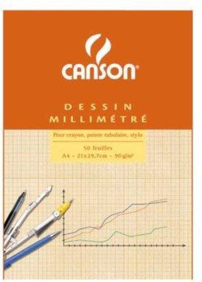 Canson Millimeterblok A4 lichtbruin