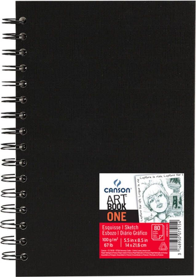 Canson schetsblok 'Art book One' 80 vellen 14 x 216 cm