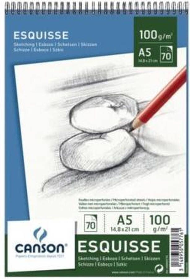 Canson C400110361 schetsboek Graduate Croquis A5 96gr pk 40v