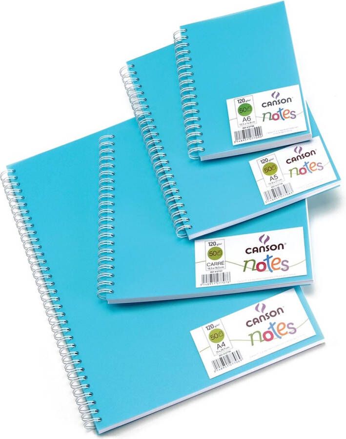 Canson schetsboek Notes ft A4 blauw 5 stuks