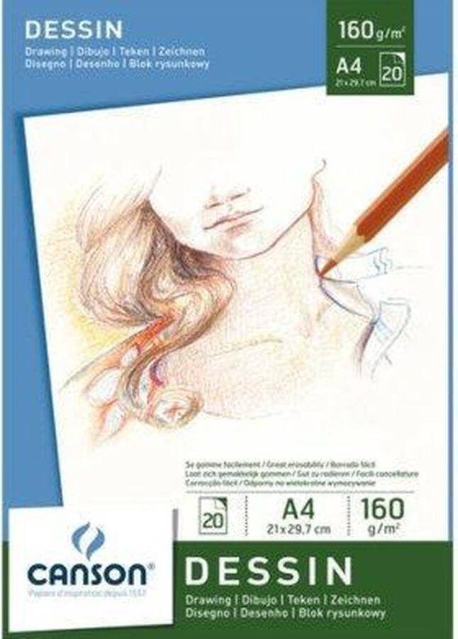 Canson Tekenblok Graduate Dessin A4 160gr 30vel