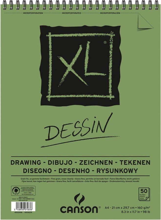 Canson Tekenblok xl dessin a4 160gr 50v spiraal Stuk a 50 vel