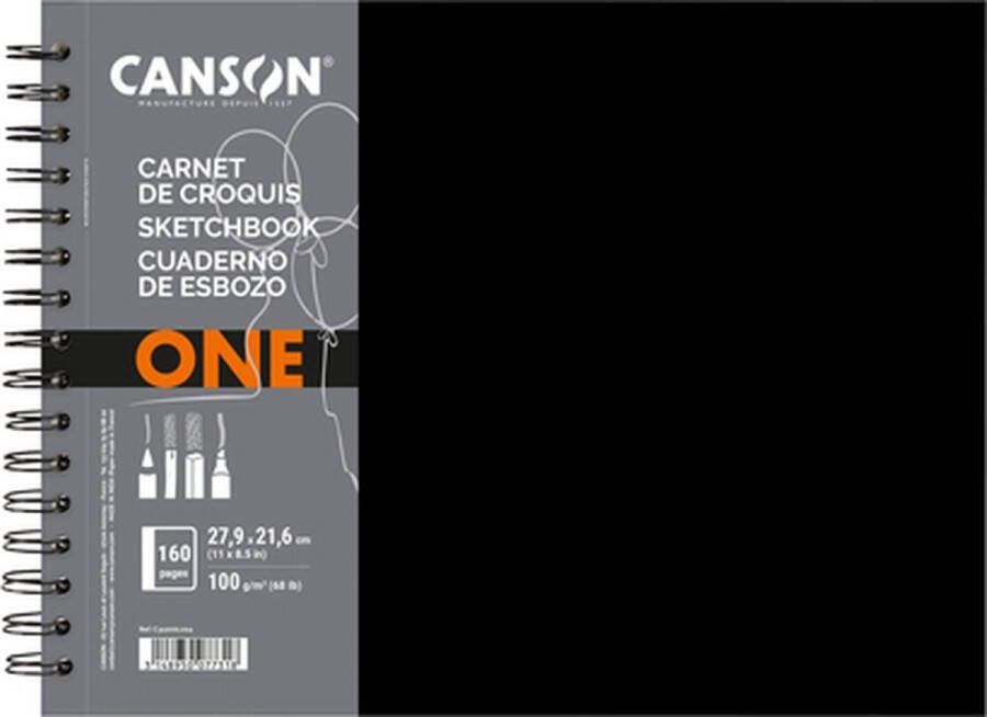 Canson Tekenboek one 27.9x21.6cm spiraal
