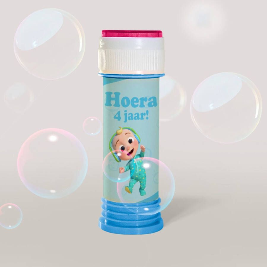 Cantique Bellenblaas Cocomelon jongen- traktatie 4 jaar 10 stuks