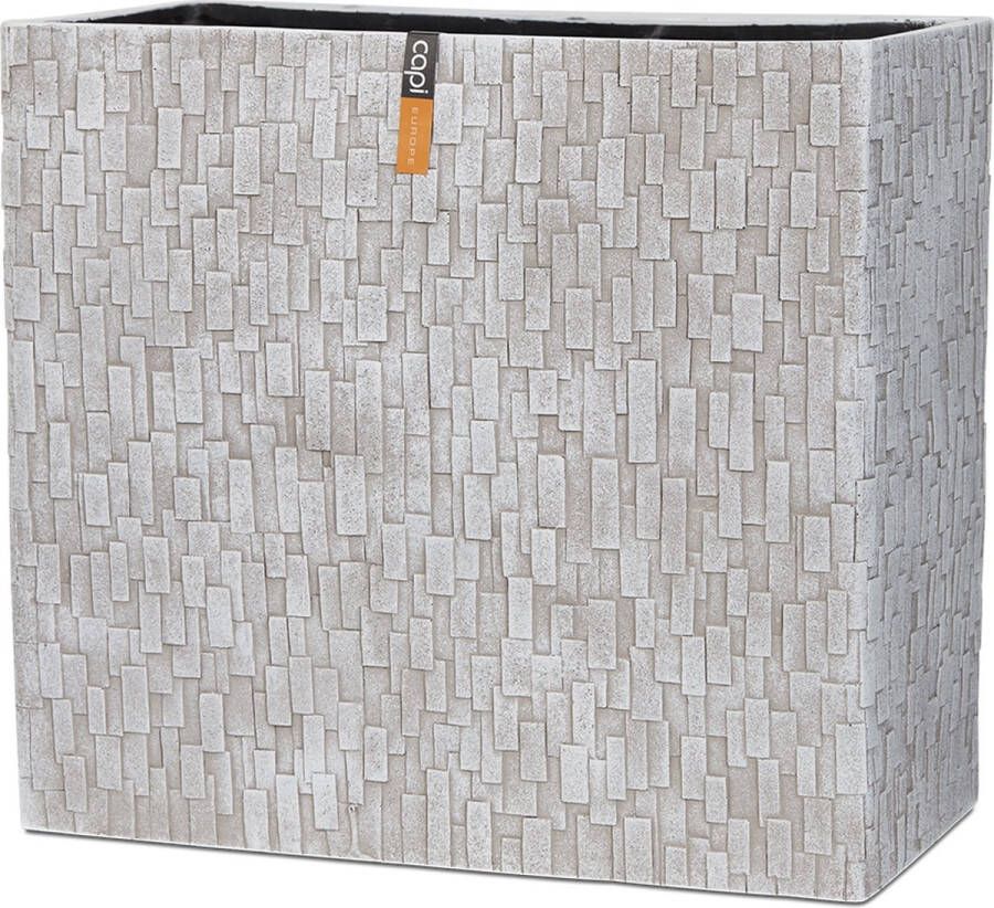 Capi europe Capi Nature Stone 31x16x29cm rechthoekige plantenbak ivoor