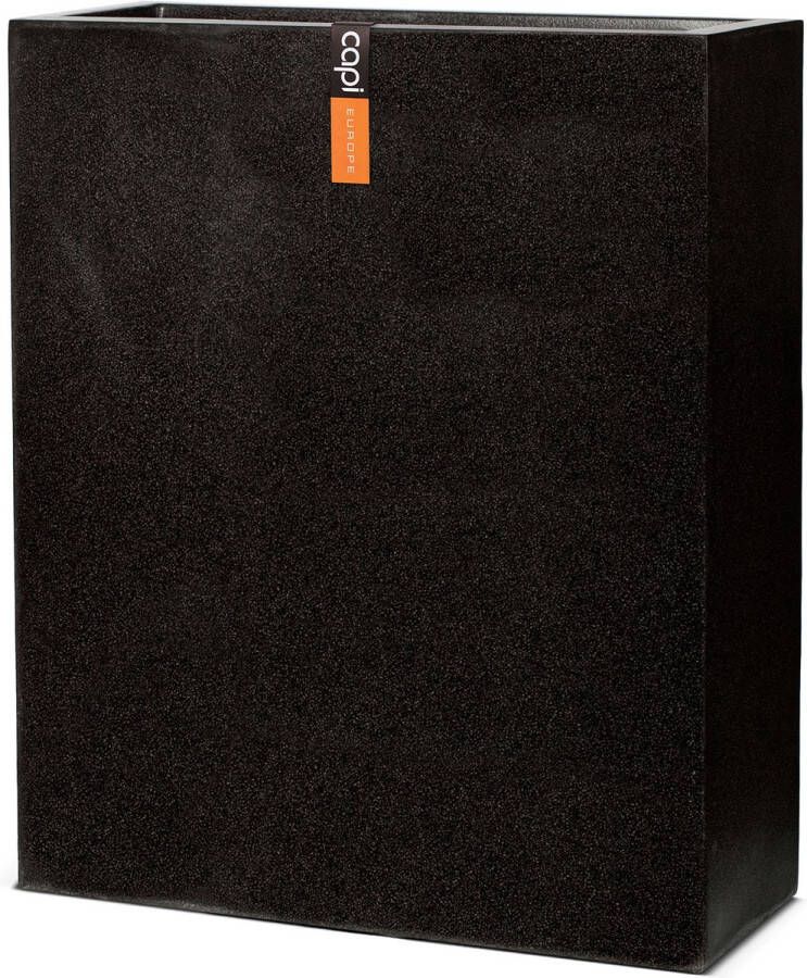 Capi Europe Bloembak envelop Terrazzo 60x25x74 Zwart Bloempot voor buiten FIT971
