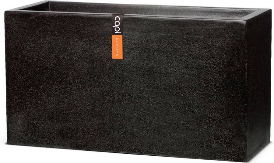 Capi Europe Bloembak rechthoek Terrazzo 100x40x55 Zwart Bloempot voor buiten FIT110