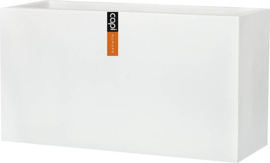 Capi Europe Bloembak rechthoek Terrazzo 80x32x43 Wit Bloempot voor buiten WFL109