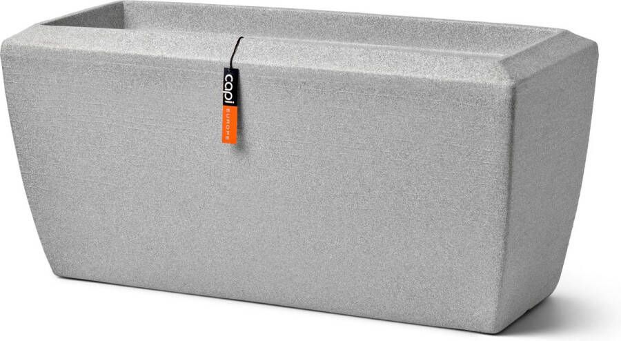 Capi Europe Bloembak rechthoek Arc Granite 90x35x40 Ivoor Bloempot Voor binnen en buiten Beschikbaar in XL formaten Breukbestendig 100% Recyclebaar Levenslang garantie NIVS8062