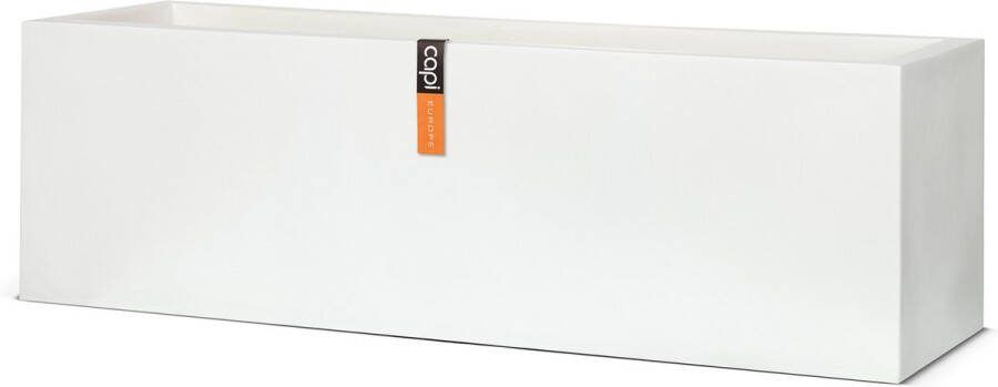 Capi Europe Bloembak rechthoek laag Terrazzo 88x28x28 Wit Bloempot voor buiten WFL962