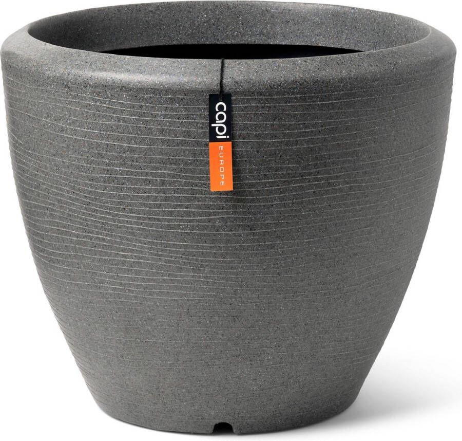 Capi Europe Bloempot bol Arc Granite 156x90 Antraciet Bloempot Voor binnen en buiten Beschikbaar in XL formaten Breukbestendig 100% Recyclebaar Levenslang garantie NATS8037