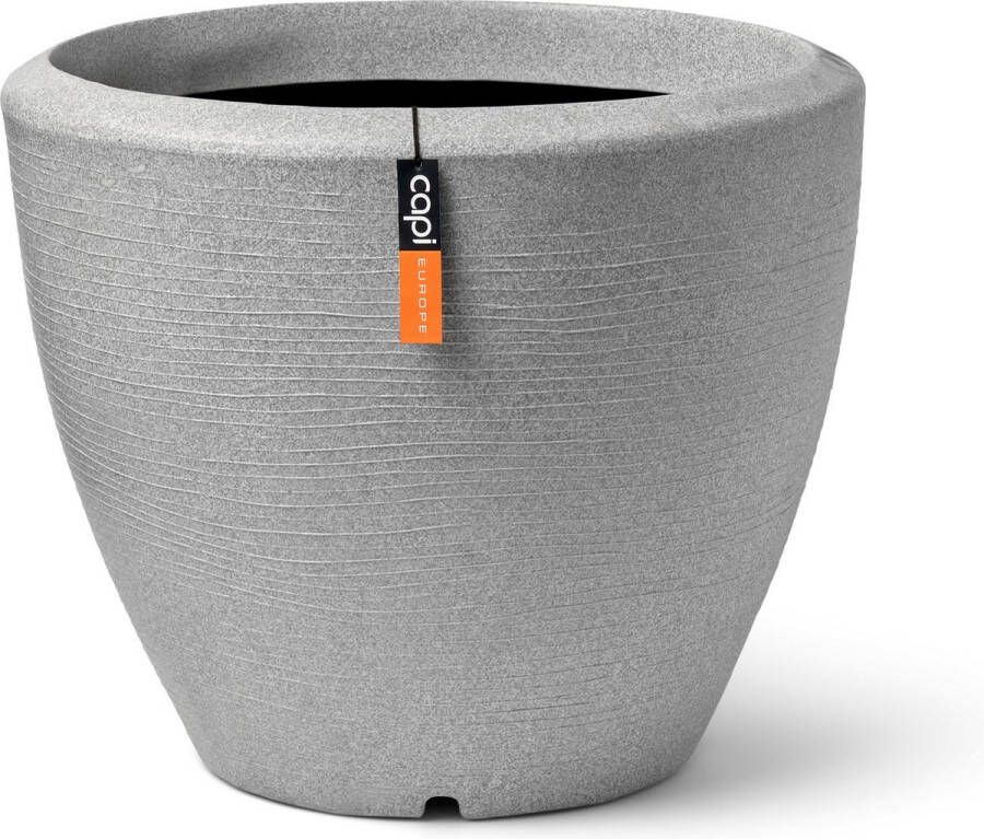 Capi Europe Bloempot bol Arc Granite 156x90 Ivoor Bloempot Voor binnen en buiten Beschikbaar in XL formaten Breukbestendig 100% Recyclebaar Levenslang garantie NIVS8037