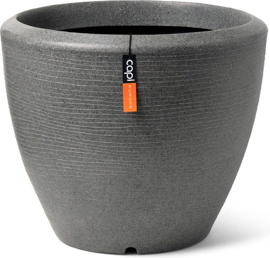 Capi Europe Bloempot bol Arc Granite 34x25 Antraciet Bloempot Voor binnen en buiten Beschikbaar in XL formaten Breukbestendig 100% Recyclebaar Levenslang garantie NATS8031