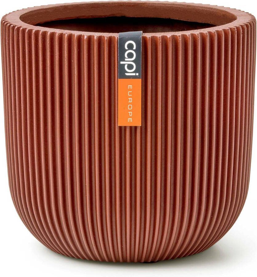 Capi Europe Bloempot bol Groove Colours 14x13 Merlot rood Opening Ø11.9 Bloempot voor binnen 5 jaar garantie BGVMR132