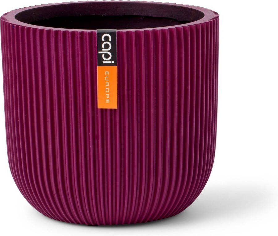 Capi Europe Bloempot bol Groove Colours 9x8 Paars Opening Ø7.2 Bloempot voor binnen 5 jaar garantie BGVP139