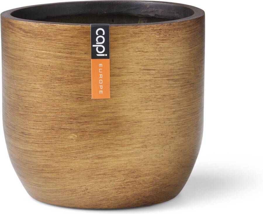 Capi Europe Bloempot bol Retro Gold & Copper 9x8 Goud Opening Ø7.2 Bloempot voor binnen 5 jaar garantie BRTG139