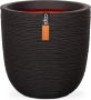 Capi Europe Bloempot bol Rib NL 35x34 Zwart Opening Ø29 Voor binnen en buiten Levenslang garantie Breukbestendig 100% Recyclebaar KBLR932 Opening Ø29 Bloempot voor binnen 5 jaar garantie KBLR932 - Thumbnail 1