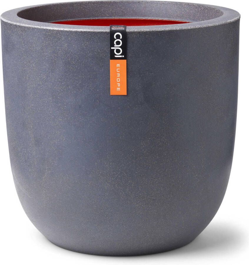 Capi Europe Bloempot bol Smooth NL 54x52 Donkergrijs Opening Ø46 Bloempot voor binnen en buiten Levenslang garantie Breukbestendig 100% Recyclebaar CO2 Neutraal geproduceerd KDG935