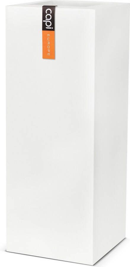 Capi Europe Bloempot rechthoek Terrazzo 45x45x105 Wit Bloempot voor buiten WFL953