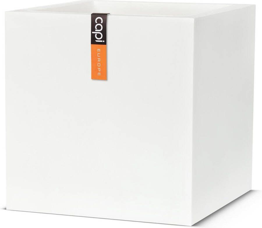 Capi Europe Bloempot vierkant Terrazzo 30x30 Wit Bloempot voor buiten WFL902