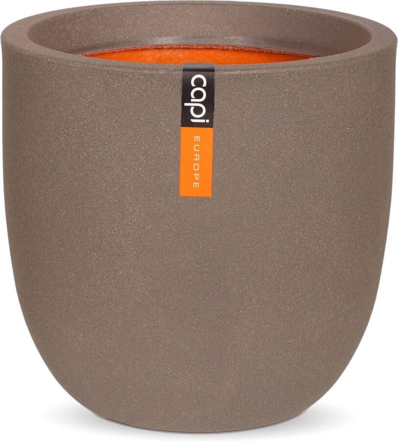 Capi Europe Bloempot bol Smooth NL 54x52 Warm taupe Opening Ø46 Bloempot voor binnen en buiten Levenslang garantie Breukbestendig 100% Recyclebaar CO2 Neutraal geproduceerd KWT935