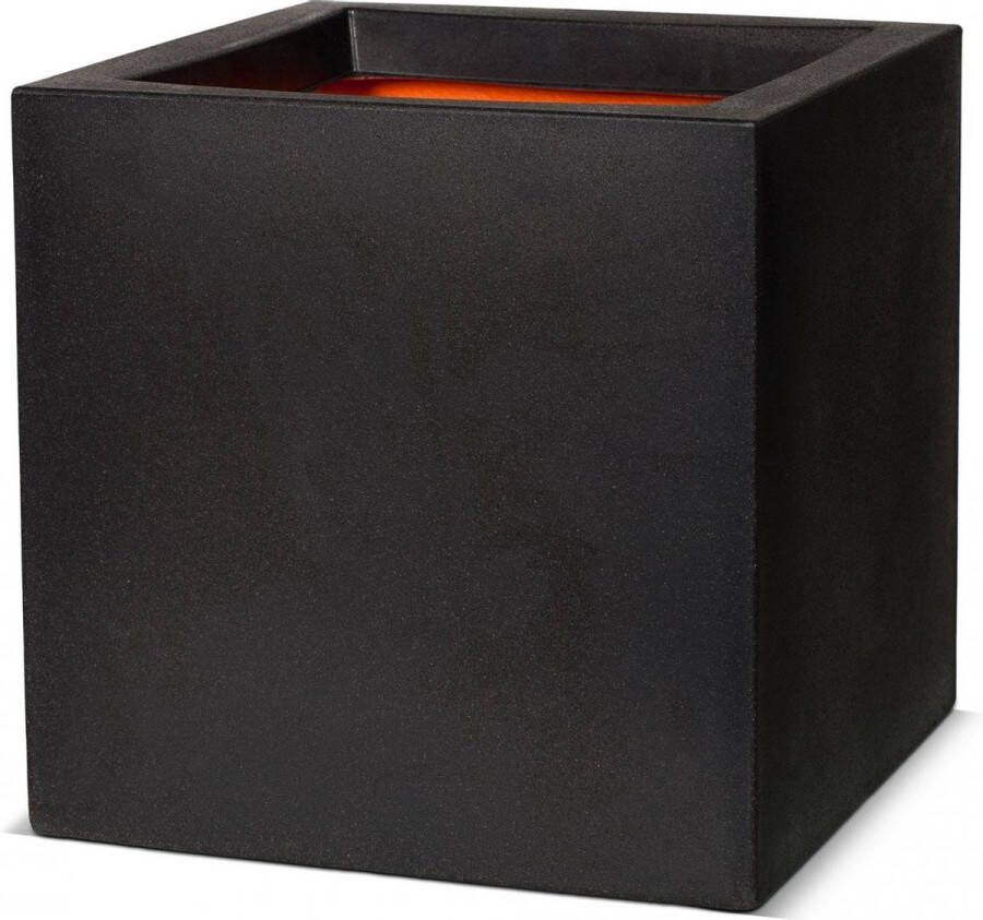 Capi Europe Bloempot vierkant Smooth NL 50x50x50 Zwart Opening Ø42 Voor binnen en buiten Levenslang garantie Breukbestendig 100% Recyclebaar KBL904 Opening Ø42 Bloempot voor binnen 5 jaar garantie KBL904 - Foto 2