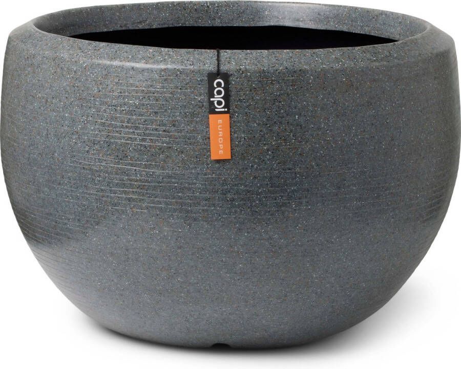Capi Europe Vaas bol Granite 67x45 Antraciet Bloempot Voor binnen en buiten Beschikbaar in XL formaten Breukbestendig 100% Recyclebaar Levenslang garantie NATS8051