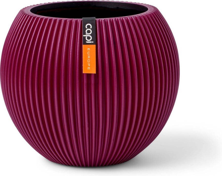 Capi Europe Vaas bol Groove Colours 22x18 Paars Opening Ø15.7 Bloempot voor binnen 5 jaar garantie BGVP103