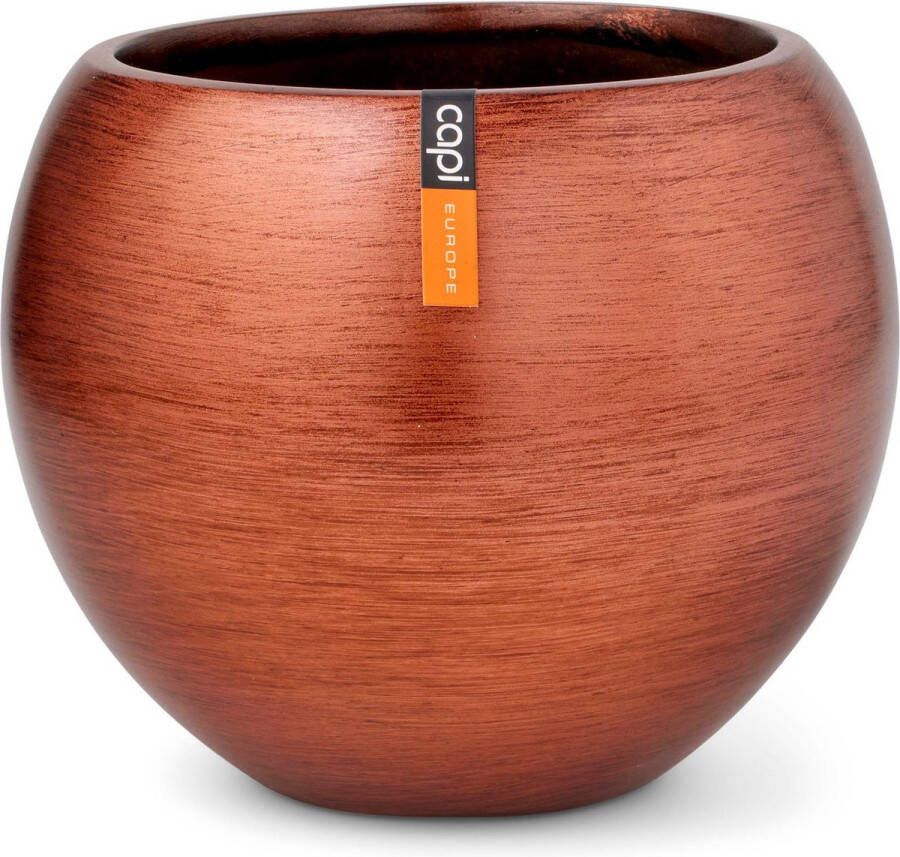Capi Europe Vaas bol Retro Gold & Copper 22x18 Koper Opening Ø15.7 Bloempot voor binnen 5 jaar garantie BRTC103