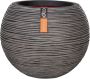 Capi Europe Vaas bol Rib NL 40x32 Antraciet Opening Ø24 Voor binnen en buiten Levenslang garantie Breukbestendig 100% Recyclebaar KOFZ270 Opening Ø24 Bloempot voor binnen 5 jaar garantie KOFZ270 - Thumbnail 1