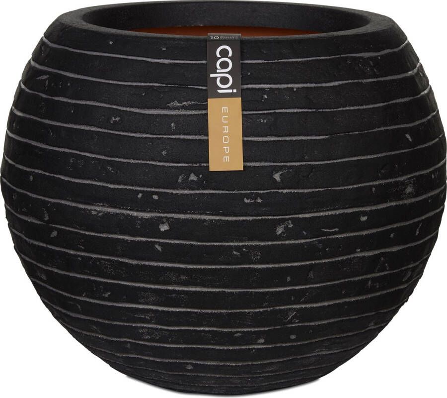 Capi Europe Vaas bol Row NL 40x32 Antraciet Voor binnen en buiten KRWZ270