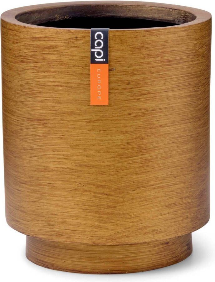 Capi Europe Vaas cilinder Retro Gold & Copper 8x9 Goud Opening Ø6.5 Bloempot voor binnen 5 jaar garantie BRTG311