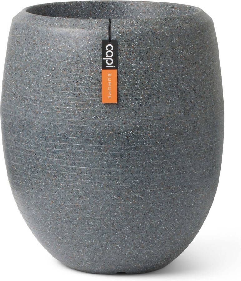 Capi Europe Vaas elegant deluxe Granite 85x100 Antraciet Bloempot Voor binnen en buiten Beschikbaar in XL formaten Breukbestendig 100% Recyclebaar Levenslang garantie NATS8073