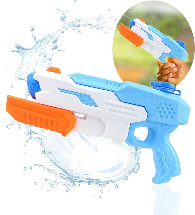 Captainxl Waterpistool Super Soaker Waterspeelgoed Zwembad Speelgoed voor Kinderen 530ML Tot 9 Meter Ver Binnen 10 Seconden Gevuld Veilig voor Kinderen Blauw