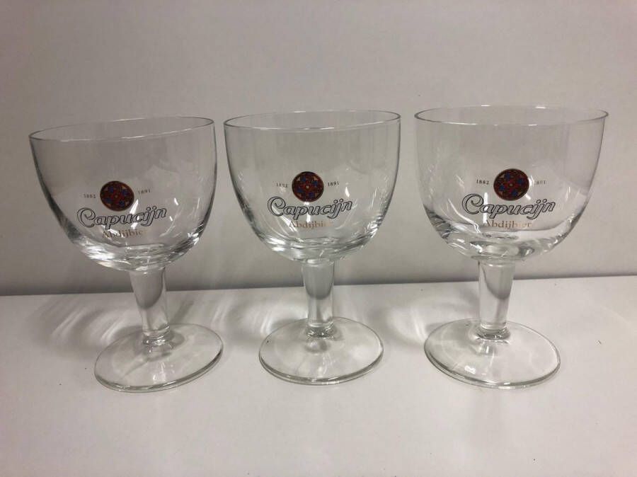 Capucijn speciaalbierglas bier glas set 3 stuks bierglazen bierglas glazen op voet