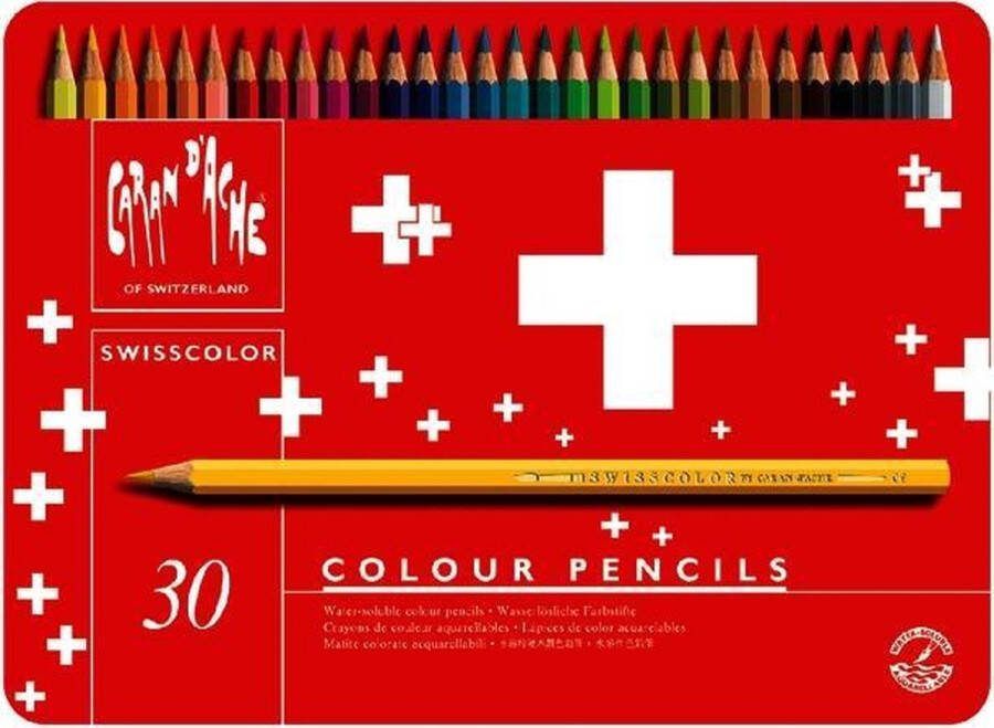 Caran D'ache Kleurpotloden Swisscolor aquarel 12 stuks ass