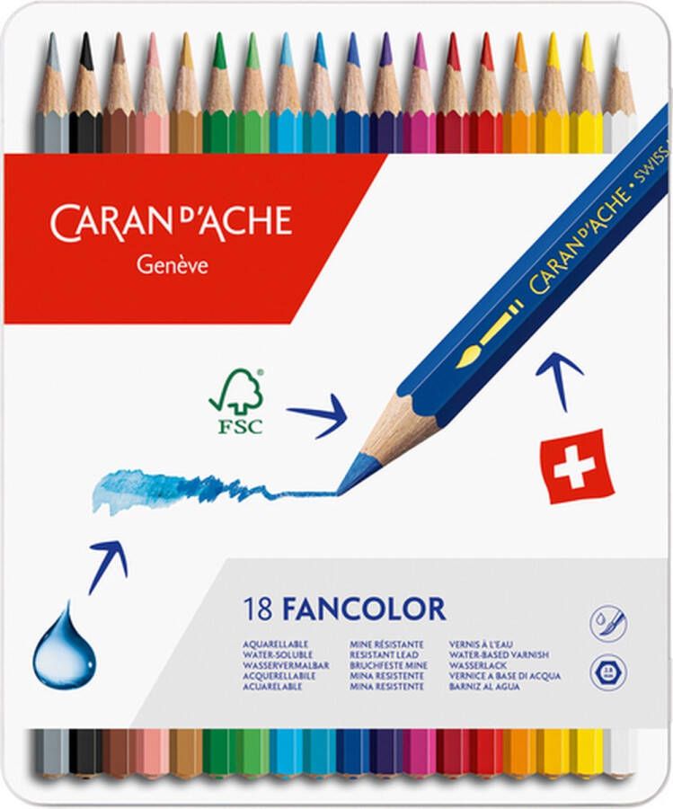 Caran D'ache Kleurpotloden Fancolor 40 stuks