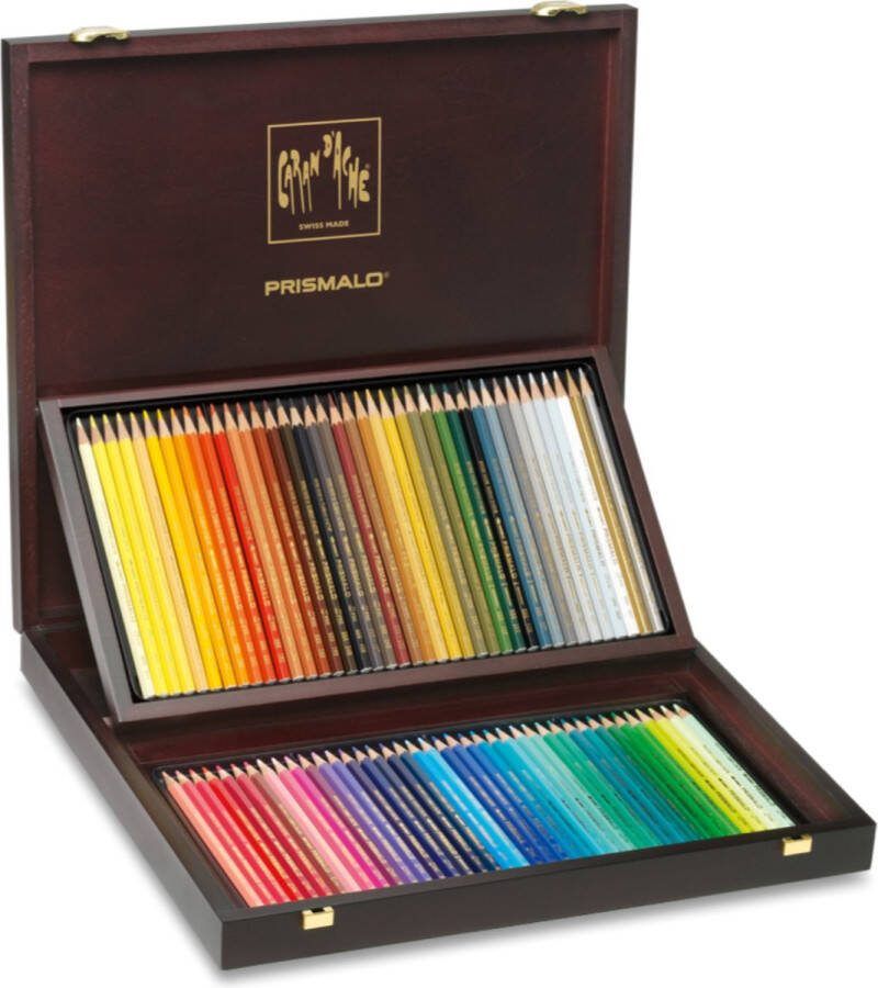 Caran D'ache Kleurpotlood Prismalo 80 stuks houten doos assorti