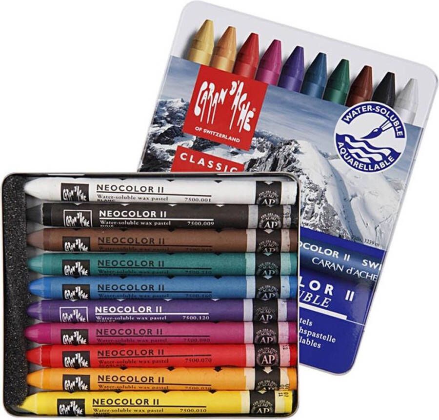 Caran d&apos;Ache waskrijt Neocolor II multicolor 10 stuks