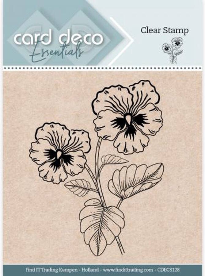 Card Deco Essentials Clear Stamps Pansy