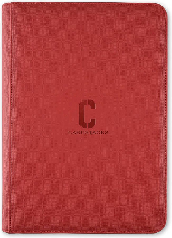 CardStacks Verzamelmap Voor 360 Kaarten 9 Pocket Portfolio Album Voor Ruilkaarten Trading Card TCG Binder speelkaarten Donker Rood