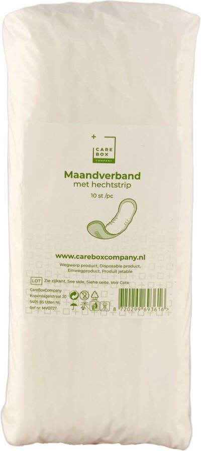 Careboxcompany Maandverband met hechtstrip 27 x 7 (10 stuks)