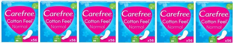 Carefree Cotton Aloë Inlegkruisjes 6x56st Voordeelverpakking