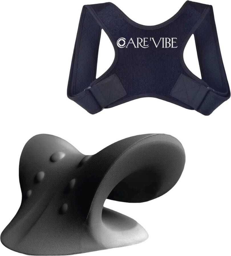 Care'Vibe Care Vibe Nekstretcher en Postuur Corrector – Nekmassage Apparaat – Nek Tractie Apparaat – Neck Releaser Houding Correctie Tegen Rug Schouder- en Nekklachten Gratis Ebook