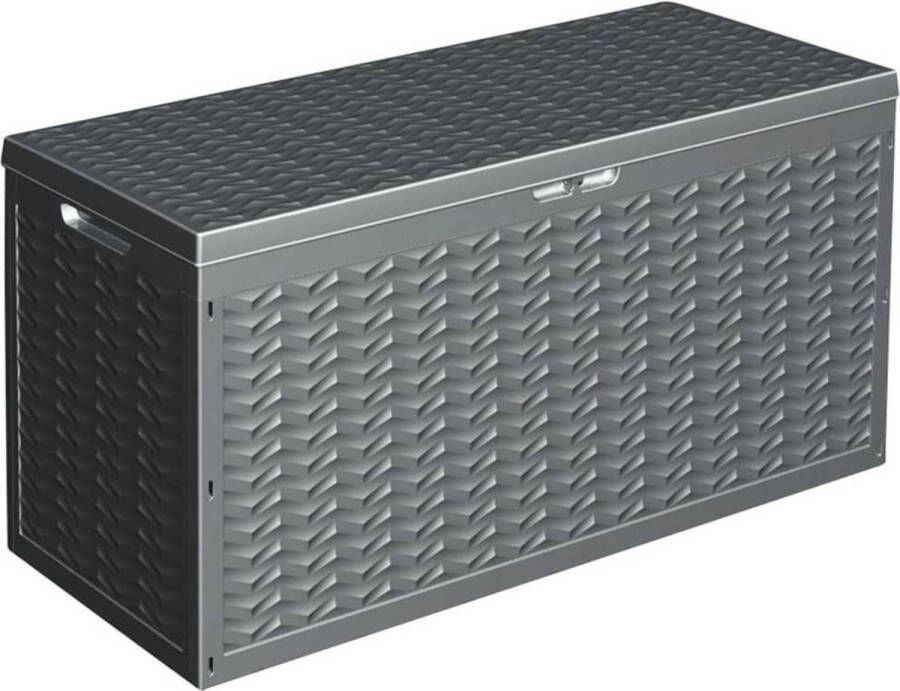 Pro Garden Opbergbox Kussenbox tuinkist 320 liter antraciet 120 x 45 x 60 cm Cargo Box