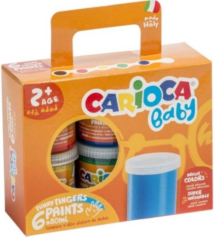 Carioca baby vingerverf 6 x 80ml