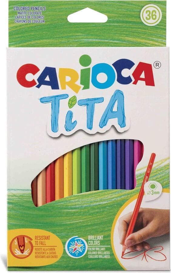 Carioca kleurpotlood Tita 36 stuks in een kartonnen etui