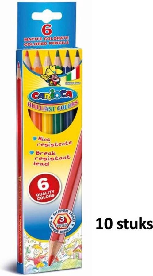 Carioca Hexagonal Multi kleurpotlood 60 potloden 10 pakjes met 6 potloden